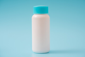Plastic packaging for household chemicals and cosmetics with space for text