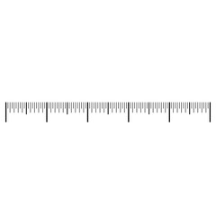 Ruler scale measure or vector length measurement scale chart