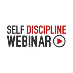 Self-discipline online training courses concept icon