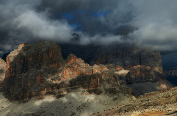 Dolomites during sunset, Italian Alps, Italy, Europe