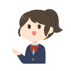 女子学生　イラスト