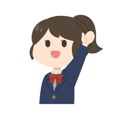 女子学生　イラスト