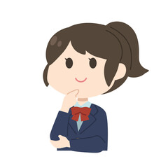 女子学生　イラスト