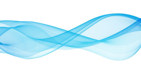 Rolgordijnen Blue wave abstract background design element - curves banner © Orkidia