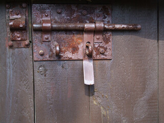 rusty bolt metal brown latch