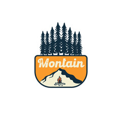 Logo Vintage Adventure And mountain Camp design