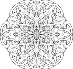 Oriental mystical pattern.Yoga mandala.Hand drawn illustration