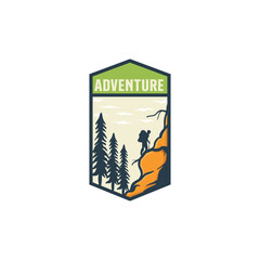 Logo Vintage Adventure And mountain Camp design