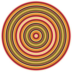 Multicolored concentric circles, vibrant colors, abstract background