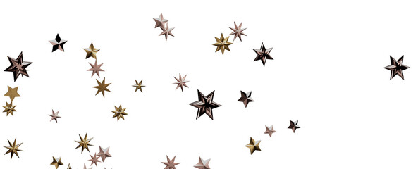 stars background, sparkle lights confetti falling. magic shining Flying christmas stars on night