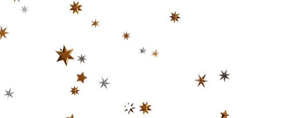 Holiday golden decoration, glitter frame isolated
