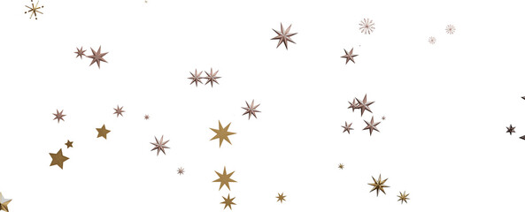 A gray whirlwind of golden snowflakes and stars. New