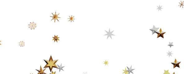 Holiday golden decoration, glitter frame isolated