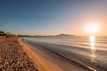sunset on the beach