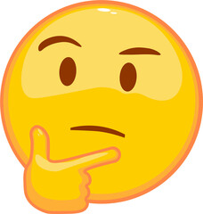 Emoji thoughtful emoticon hmmm PNG transparent background