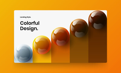 Fototapeta na wymiar Creative website design vector illustration. Simple 3D balls banner template.