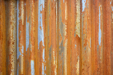 Rusted galvanized iron plate