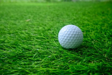 Golf ball on the green