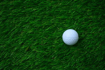 Golf ball on the green
