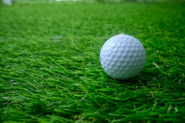 Golf ball on the green