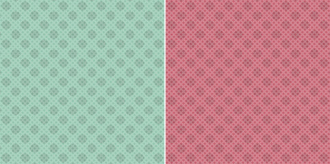Retro Style Polka Dotted Pattern Background In Green And Red Color