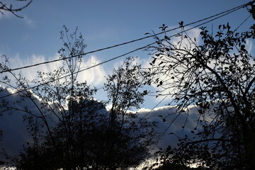 sunset in the mountains