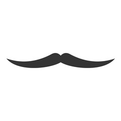 Moustache icon. Black moustache