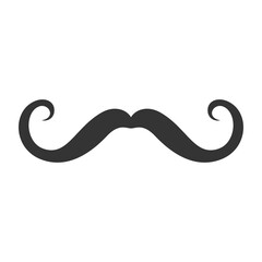 Fototapeta premium Moustache icon. Black moustache