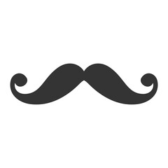 Moustache icon. Black moustache