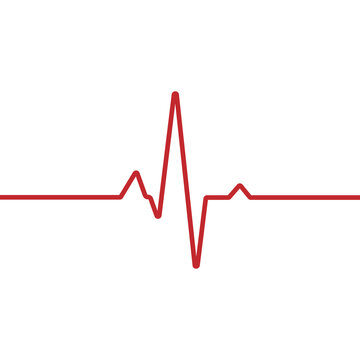 Heartbeat line heart rhythm ekg