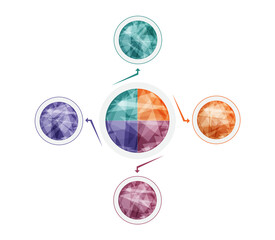 Infographics template isolated  4 positions. 