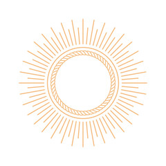 Sunburst Rope Frame Logo