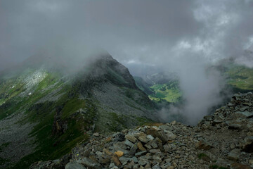 landscape from valnera peak in ayas valley