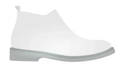 Stof per meter White man ankle shoe. vector illustration © marijaobradovic
