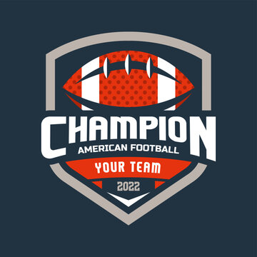 American Football tournament emblem, logo on a dark background