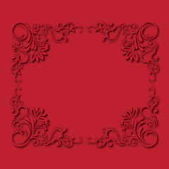 Frame, in the style of an ornament, Vector illustration eps 10, Art.