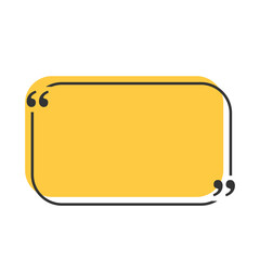Quote blank template bubble empty design frame