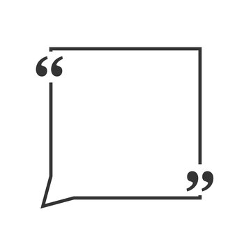 Quote blank template bubble empty design frame