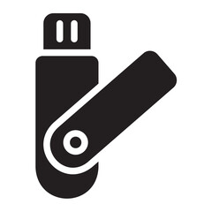 thumb drive glyph icon