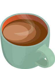 Coffee cup isolated vector illustration for decor
