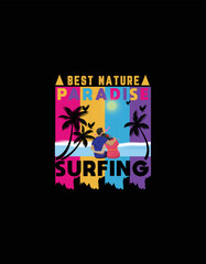 Best nature paradise surfing t shirt design