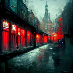 Red Light District in Amsterdam
