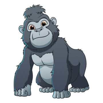 Little Gorilla Cartoon Animal Illustration