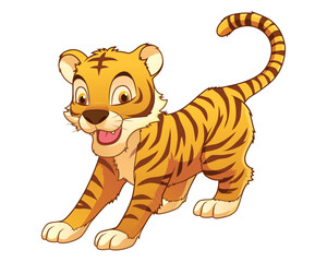 Little Tiger Cartoon Animal Illustration