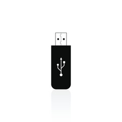 Isolated flash disk vector graphics