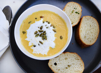 soup with bread