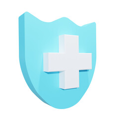 3D Medical Shield Illustration