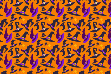 Halloween Vector Seamless Pattern. Element for Halloween events. Vector illustration
