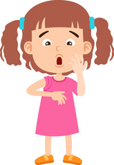 kid girl having skin itchy symptom