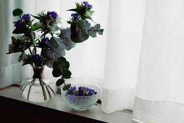 リンドウとユーカリの草花